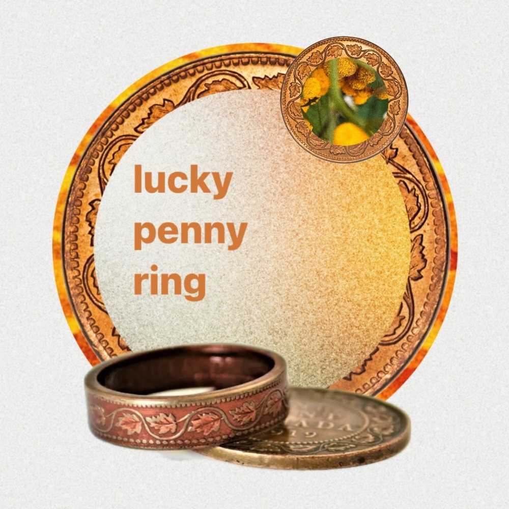 Handmade Canadian Penny Ring - 1920 Large Cent (Copper, size 10, Jewelry) - Picture 1 of 4